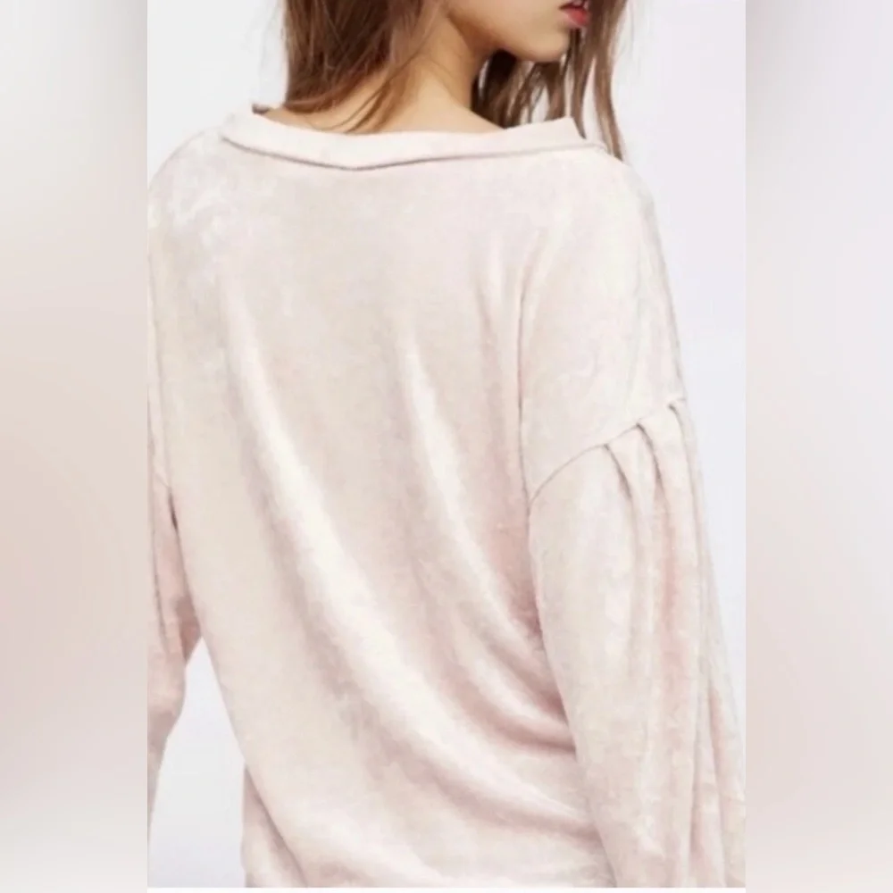 We The Free Blush Pink VelvetTop - Picture 2 of 5
